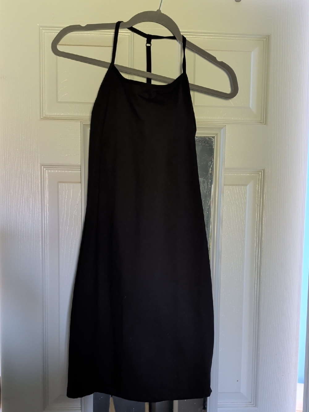 Fabletics Black Mini Halter Dress with T-Back